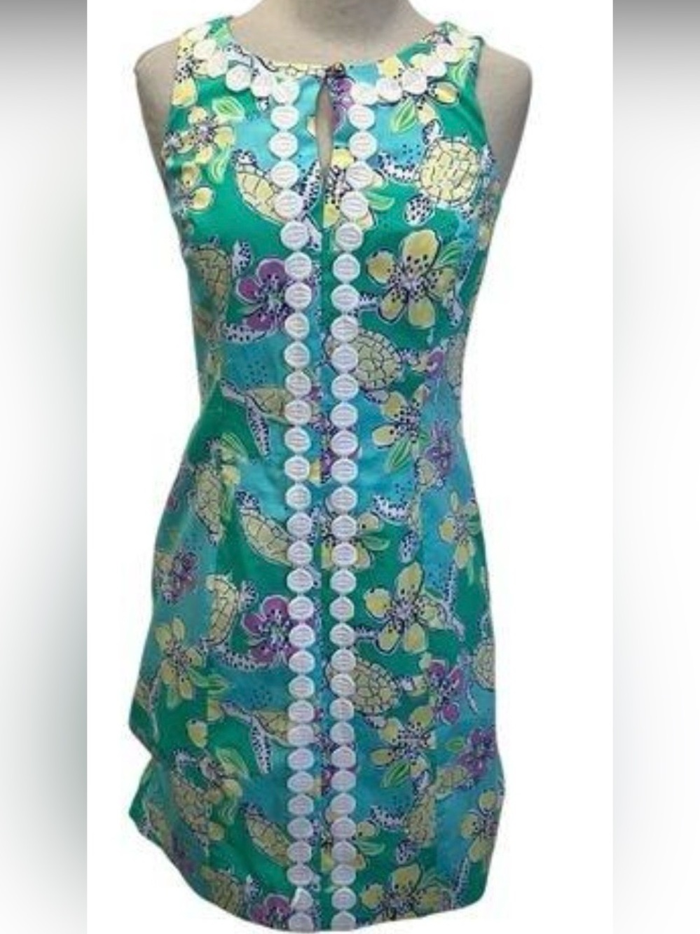 🔥🦄🔥 NWT Lilly Pulitzer Sz 0 Ginny Dress Lagoon Green Moving Slowly